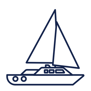 Icon of sailing yacht boat